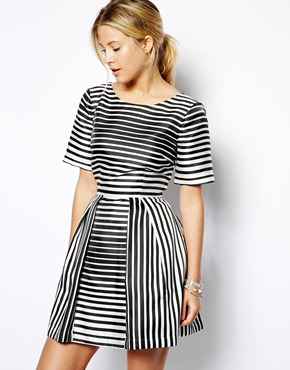 ASOS STRUCTURED SKATER DRESS