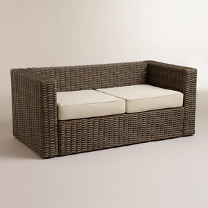 All Weather Wicker Bench