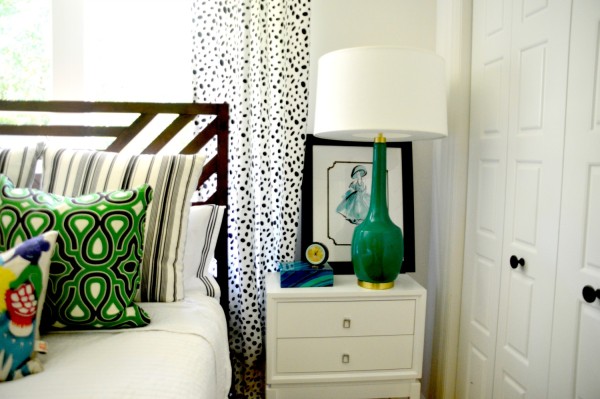 The green gives this room a pop of needed color