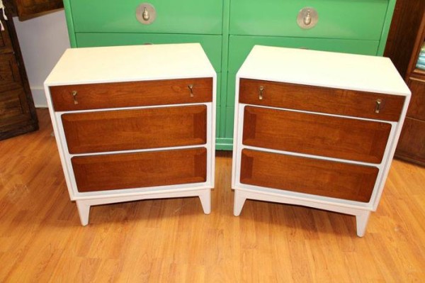 These mid-century side tables are amazing! She called them Retro Love! :)