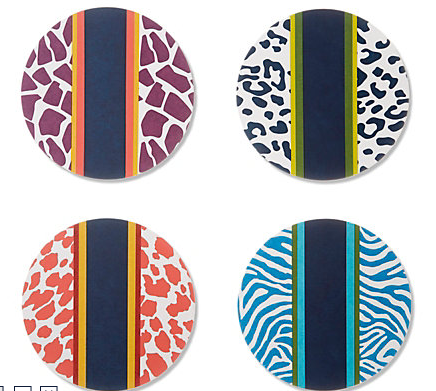 SIGNATURE STRIPE ANIMAL PRINT COASTERS