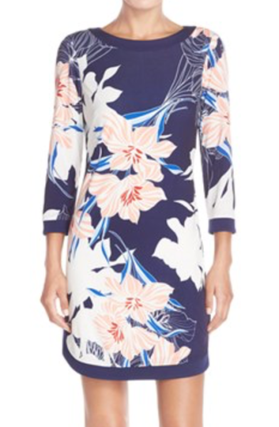 Floral Jersey Shift Dress