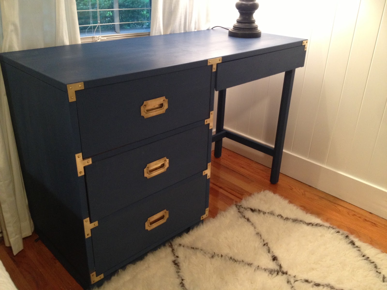 Finished Diy Campaign Desk Makeover Krystine Edwards Real Estate