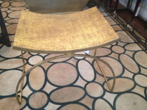 Gold Hammered Bench