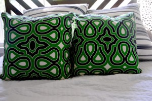 Green & Black pillows
