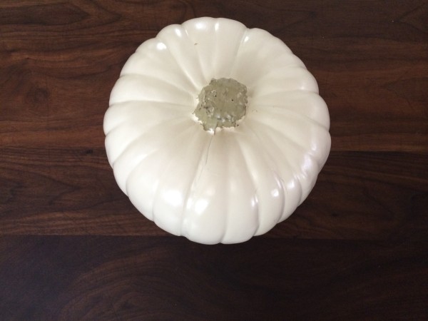 Simple white carvable foam pumpkin