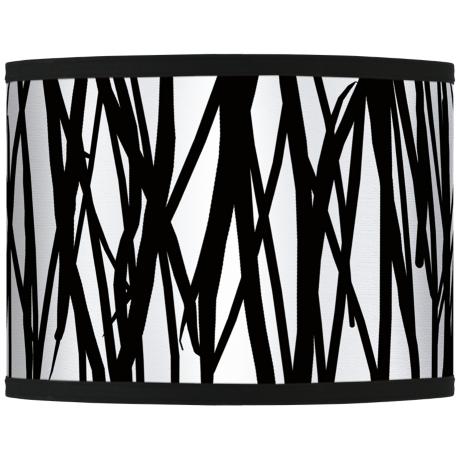 Black Jagged Stripes Giclee Glow Shade 