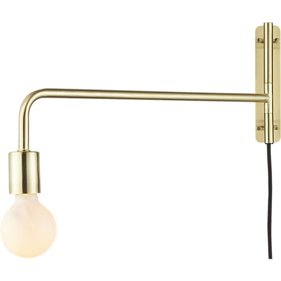 swing arm brass wall sconce